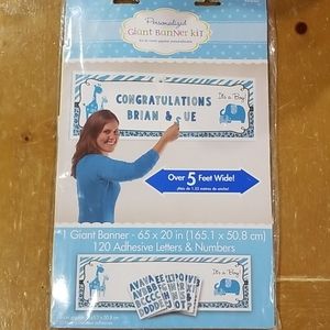 Nwt. Personalized giant banner kit! Its a boy!